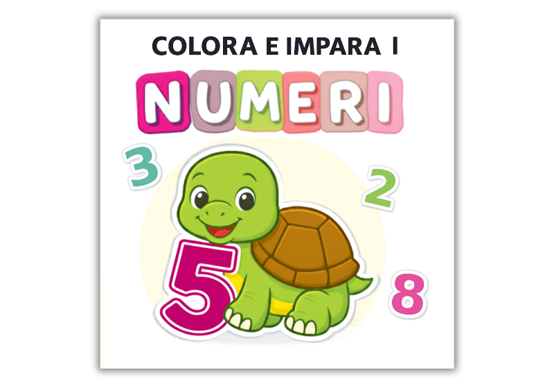 Libro per imparare i numeri colorando