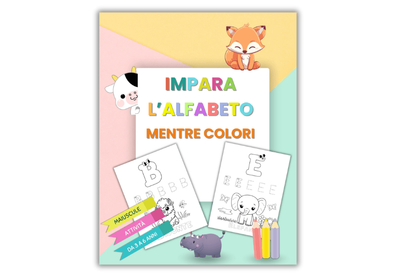 Impara l’alfabeto colorando