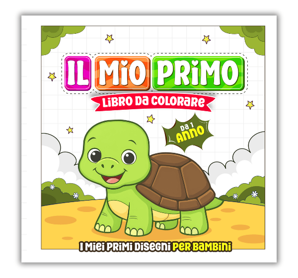 Libro da colorare per bambini con disegni grandi. I miei primi disegni da colorare