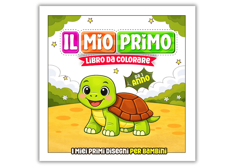 Libro da colorare per bambini con disegni grandi