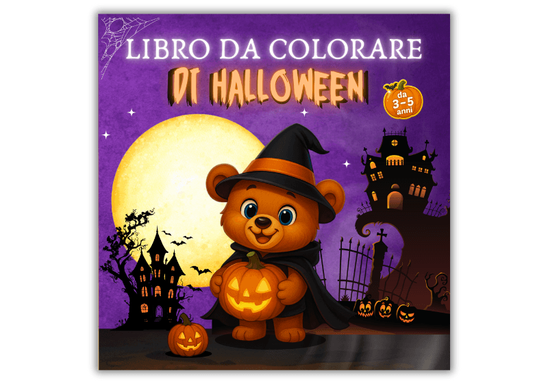 Halloween da colorare per bambini 3–5 anni