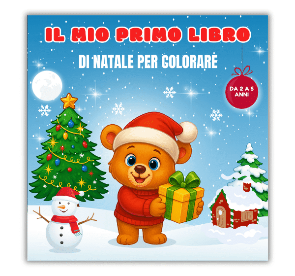 Libro da colorare di Natale per bambini dai 2 ai 5 anni
