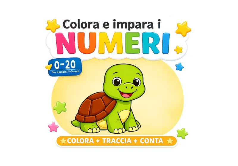 Libro per imparare i numeri colorando