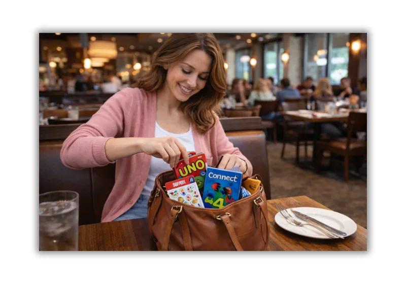 Kit “Salva-Cena”: 11 Giochi da Borsa per Intrattenere i Bambini (Senza Schermi)