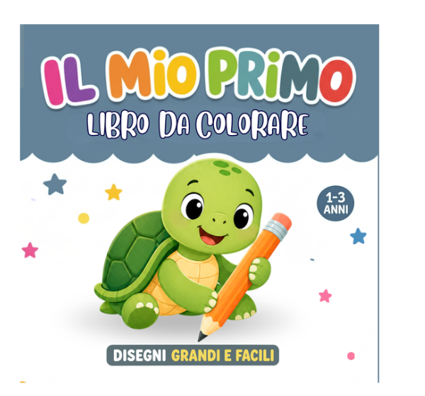 Libro da colorare per bambini con disegni grandi