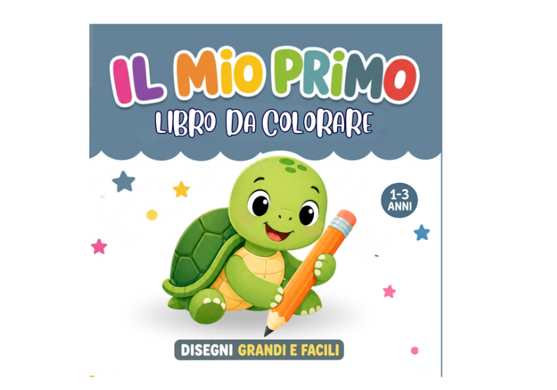 Libro da colorare per bambini con disegni grandi