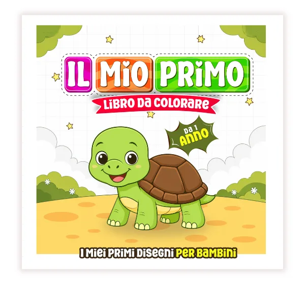 Libro da colorare per bambini con disegni grandi