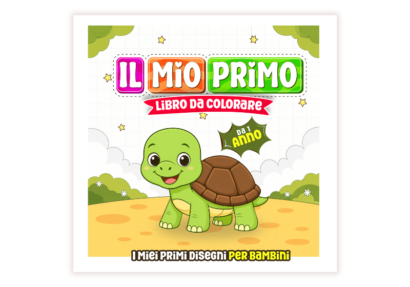Libro da colorare per bambini con disegni grandi